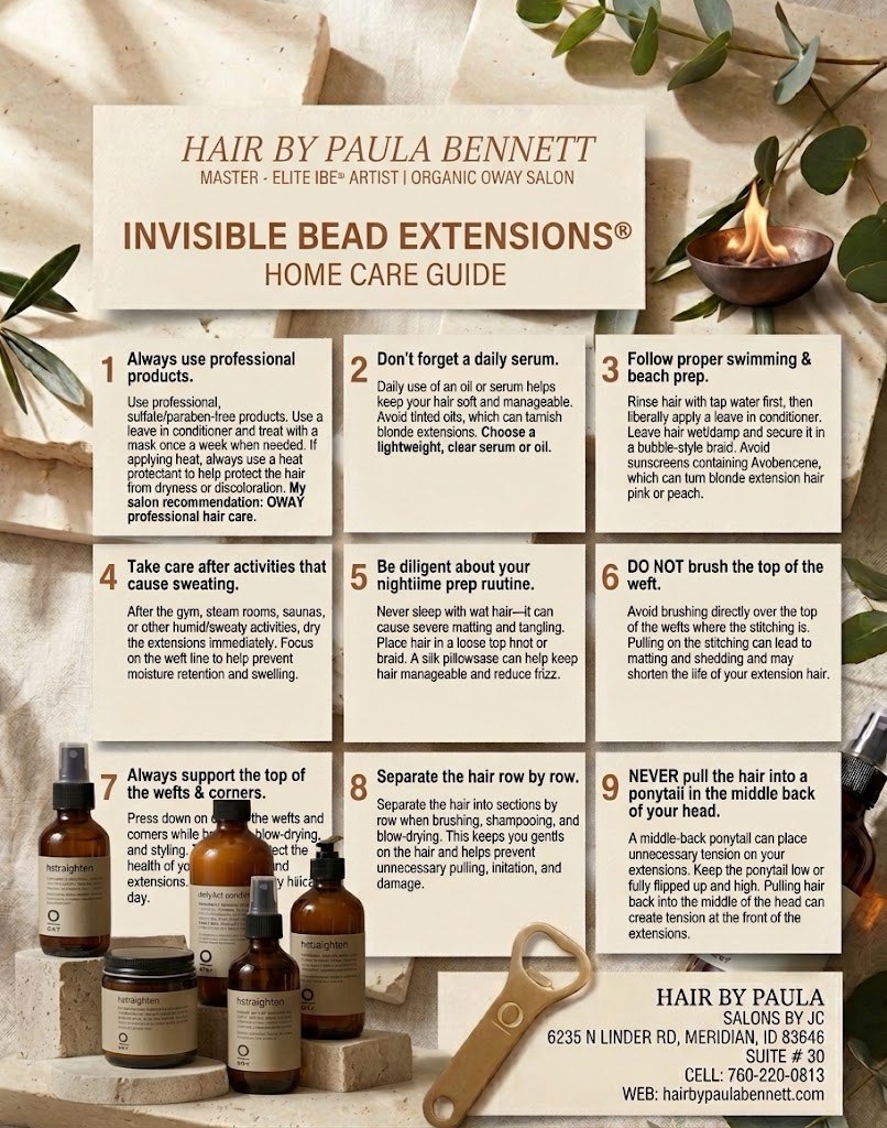 Nine care tips for Invisible Bead Extensions