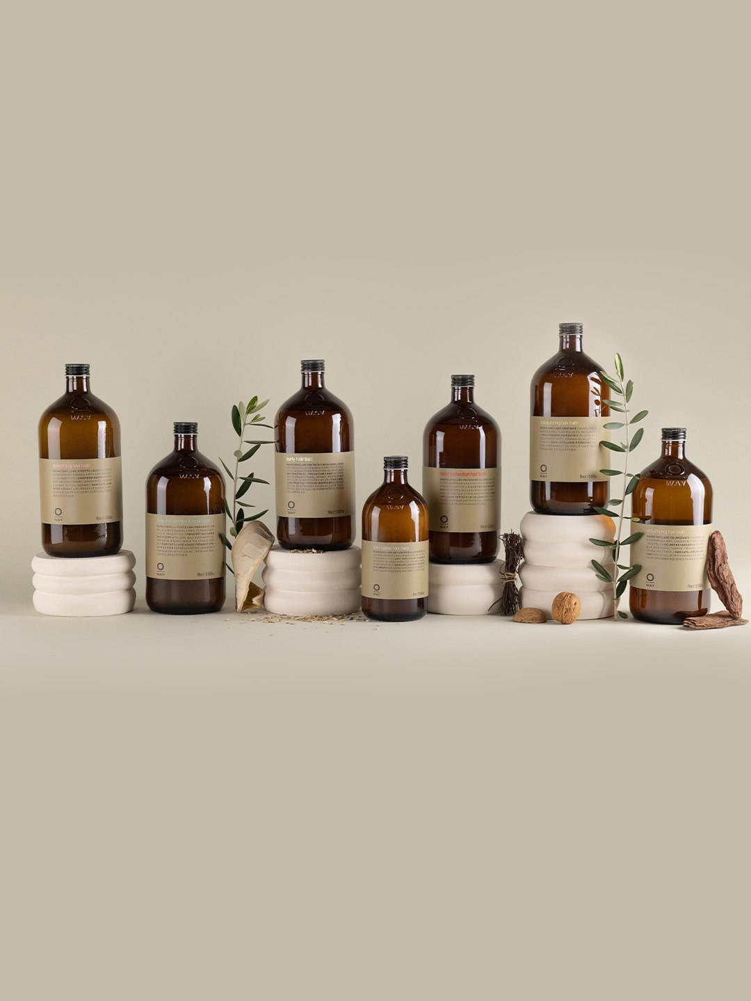 OWAY salon products arranged together